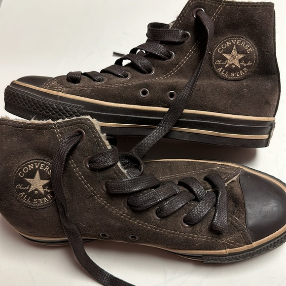 Brown Sherpa Converse Sneakers - Picture 7 of 10